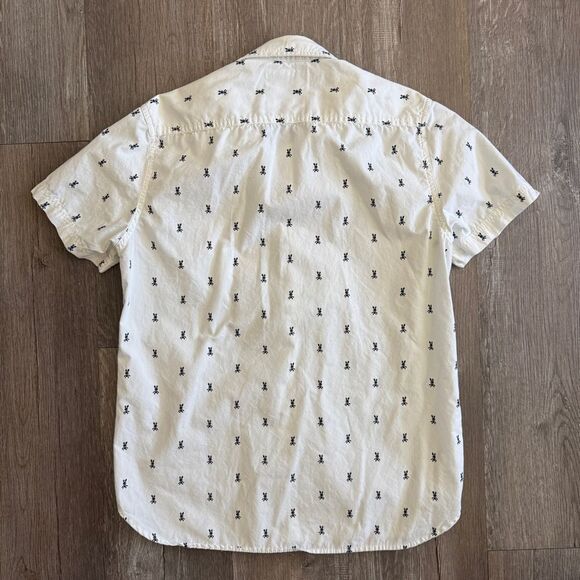 Cactus Menswear Short Sleeve Button Down Shirt Medium Slim Fit 100% Cotton - Picture 2 of 5